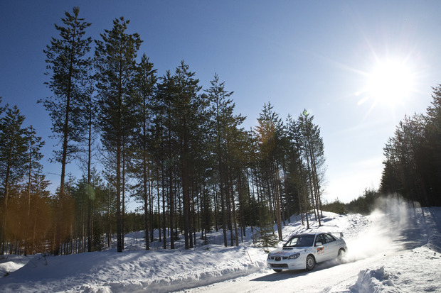 Slide after jump at Tuupovaara